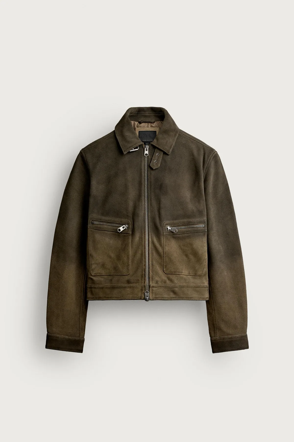 Zara Jacket, brown jacket, front view